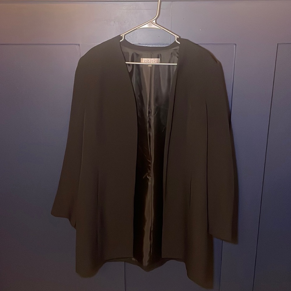 KASPER collarless blazer or overcoat